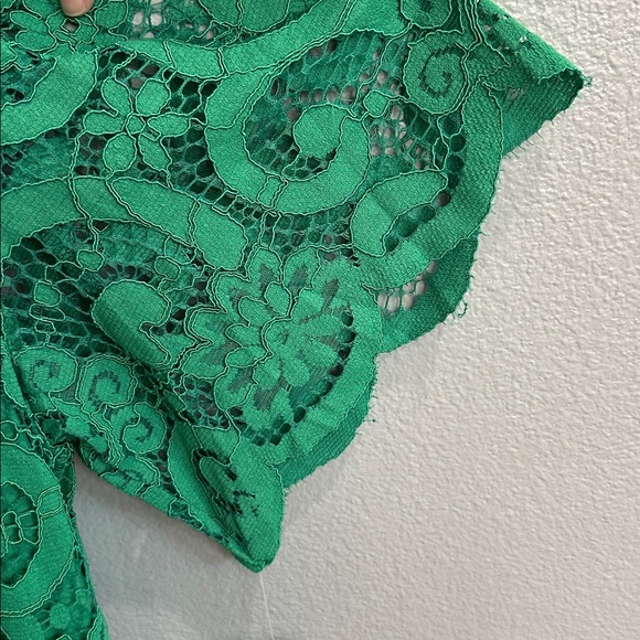 Nanette Lepore Shamrock Green Lace Shift Dress - Picture 9 of 11